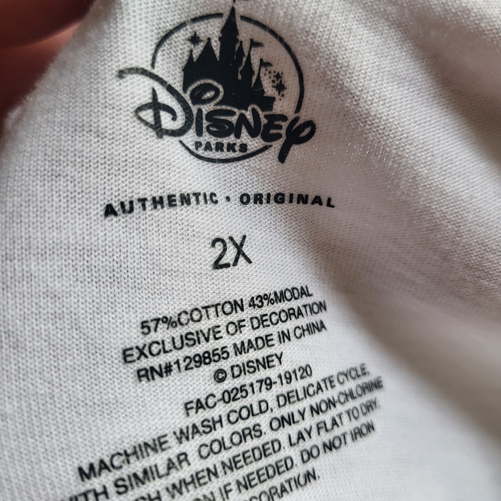 Disney Mickey Plus Tee White Sz 2X - Picture 3 of 4
